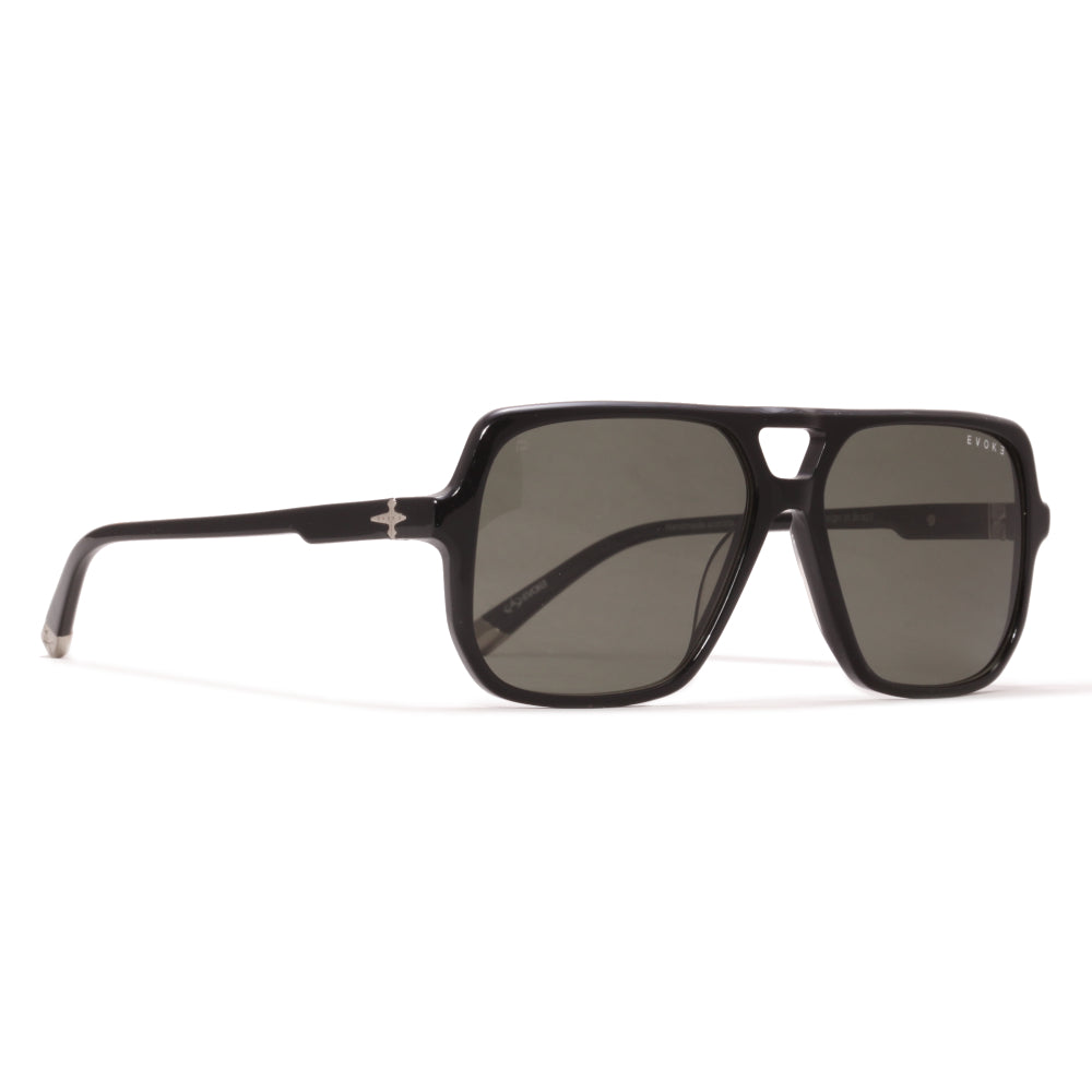アベ Óculos de Sol Evoke Capo X A02P Black Shine Green Polarized