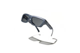 Óculos de Sol Evoke Outlaw High-end A11S Midnight Matte Silver Dark Blue Flash TAM 56 MM