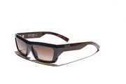 Óculos de Sol Evoke Outlaw High-end A21T Black Radica Silver Brown Gradient TAM 56 MM