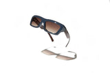 Óculos de Sol Evoke Outlaw High-end A21T Black Radica Silver Brown Gradient TAM 56 MM