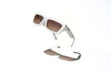 Óculos de Sol Evoke Outlaw High-end B01T White Shine Black Brown Gradient TAM 56 MM