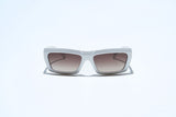 Óculos de Sol Evoke Outlaw High-end B01T White Shine Black Brown Gradient TAM 56 MM