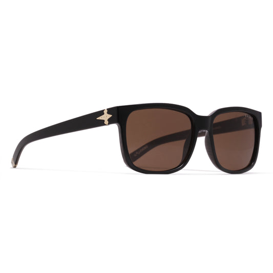 ÓCULOS DE SOL NEW CAPO VI  BRWD01 BLACK WOOD BROWN TOTAL