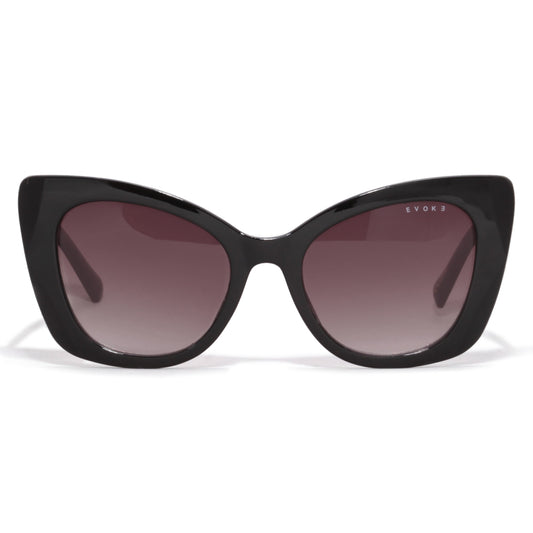 ÓCULOS DE SOL EVK 51 A01 BLACK SHINE GRAY GRADIENT
