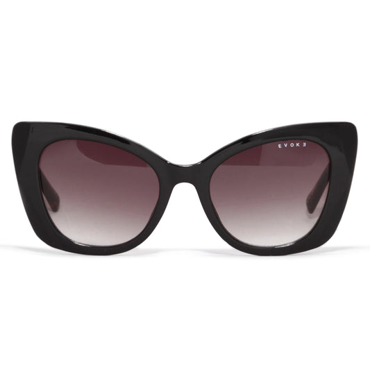 ÓCULOS DE SOL EVK 51 A02 BLACK SHINE TEMPLE BROWN GRADIENT