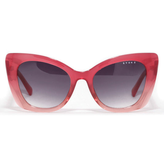 SUNGLASSES EVK 51 C02 CRYSTAL RED GRADIENT GRAY GRADIENT