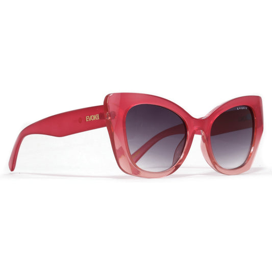 SUNGLASSES EVK 51 C02 CRYSTAL RED GRADIENT GRAY GRADIENT