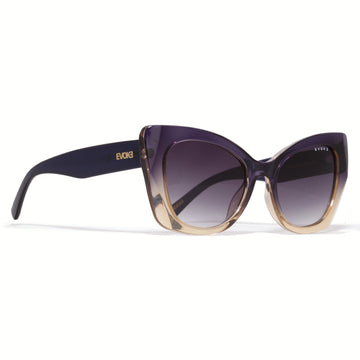 SUNGLASSES EVK 51 R02 CRYSTAL VIOLET GRADIENT YELLOW GRAY GRADIENT