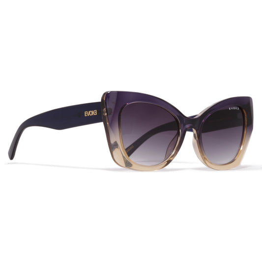 ÓCULOS DE SOL EVK 51 R02 CRYSTAL VIOLET GRADIENT YELLOW GRAY GRADIENT