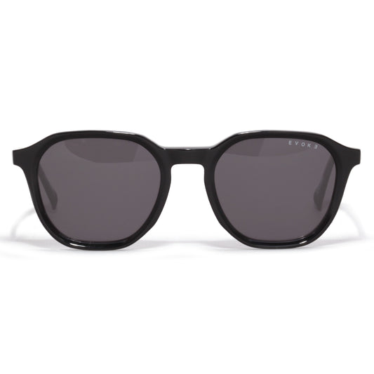 ÓCULOS DE SOL EVK 55 A01 BLACK SHINE GRAY TOTAL