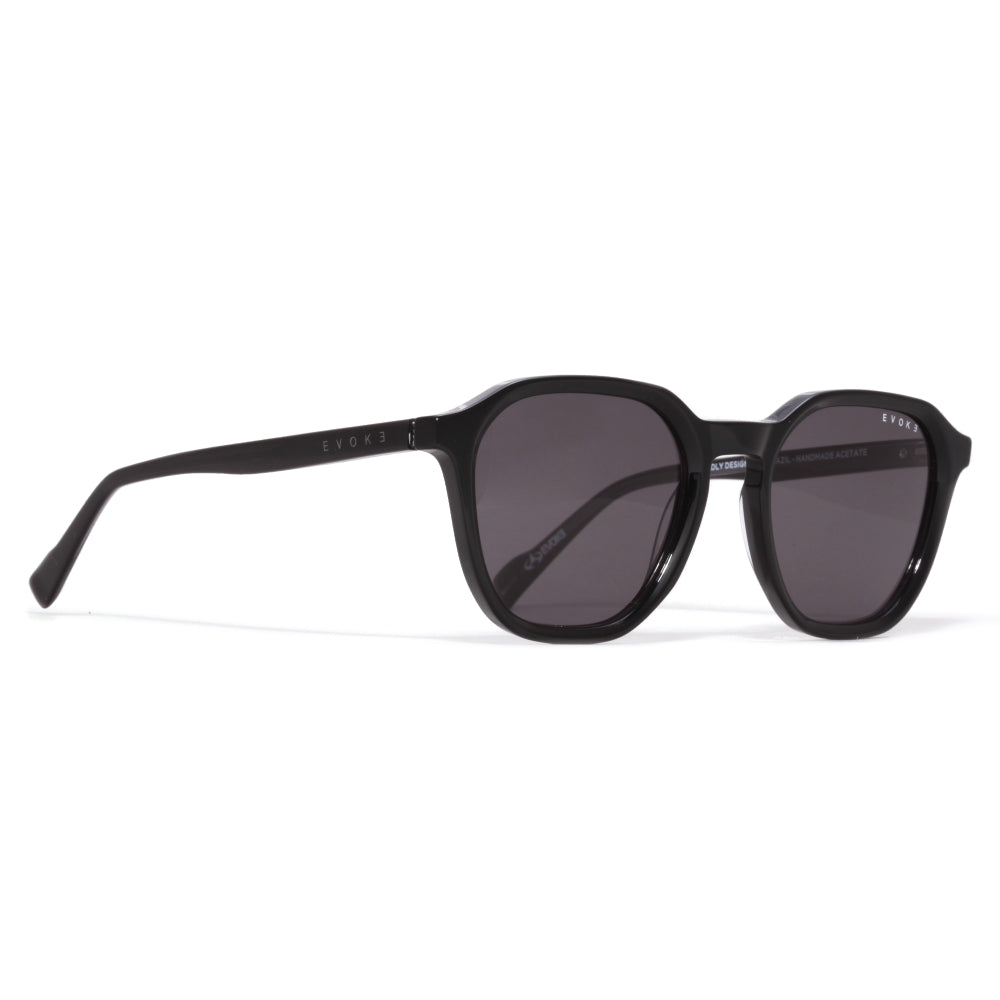 ÓCULOS DE SOL EVK 55 A01 BLACK SHINE GRAY TOTAL