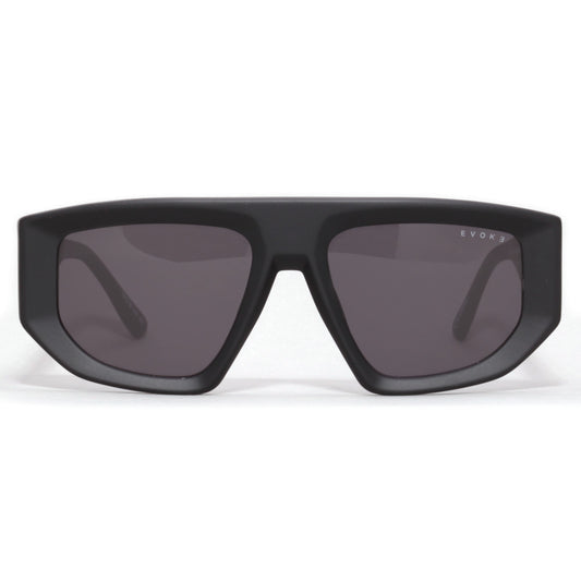 ÓCULOS DE SOL EVK 59 A11 BLACK MATTE GRAY TOTAL