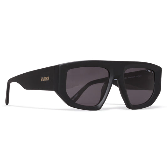 ÓCULOS DE SOL EVK 59 A11 BLACK MATTE GRAY TOTAL