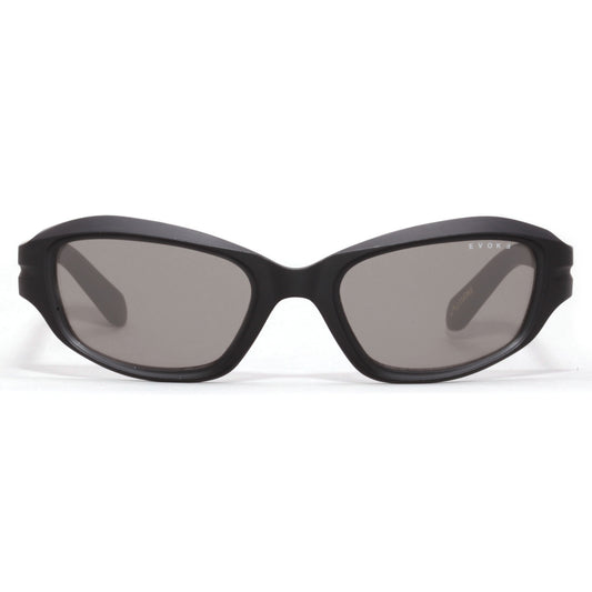 ÓCULOS DE SOL EVK 61 A11 BLACK MATTE GREEN TOTAL