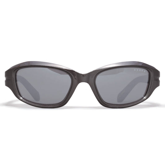 ÓCULOS DE SOL EVK 61 E01 METALIC GRAY SILVER MIRROR