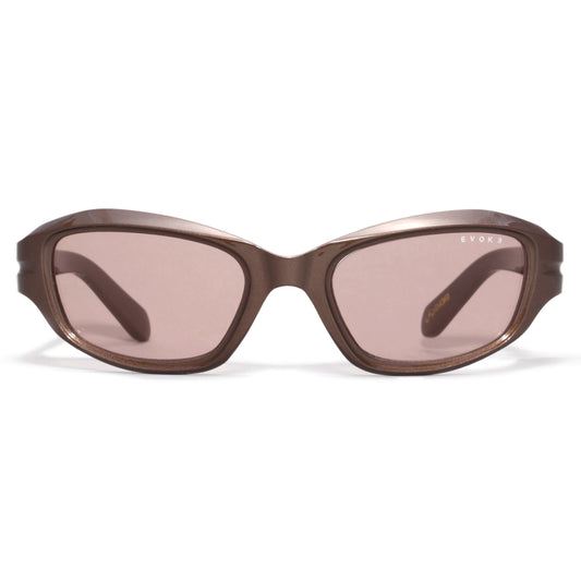 ÓCULOS DE SOL EVK 61 G01 METALIC BROWN BROWN TOTAL