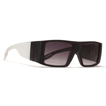 Evoke Bomber BRA10T Black Matte White Gray Sunglasses