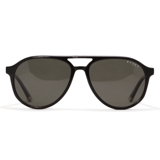 Óculos de Sol Evoke Capo IX A02P Black Shine Green Polarized