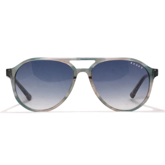 Óculos de Sol Evoke Capo IX G22 Crystal Blue Stripped Gray Gradient
