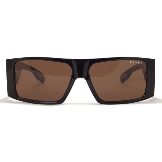 ÓCULOS DE SOL EVOKE NEW BOMBER BRA12B BLACK WOOD GOLD BROWN TOTAL