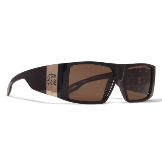 ÓCULOS DE SOL EVOKE NEW BOMBER BRA12B BLACK WOOD GOLD BROWN TOTAL