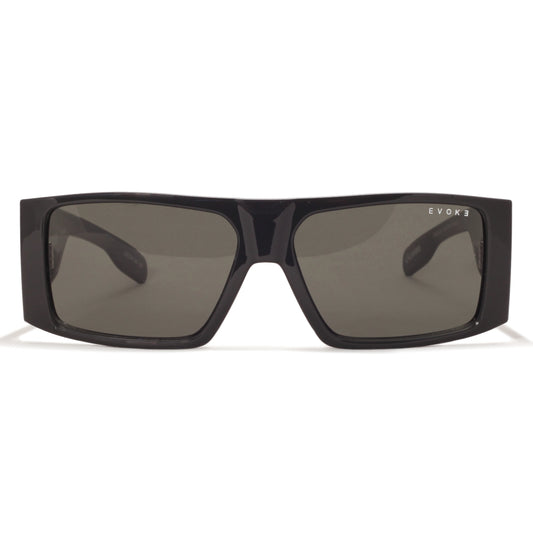 ÓCULOS DE SOL EVOKE NEW BOMBER BRH01B BLACK SHINE GREEN TOTAL