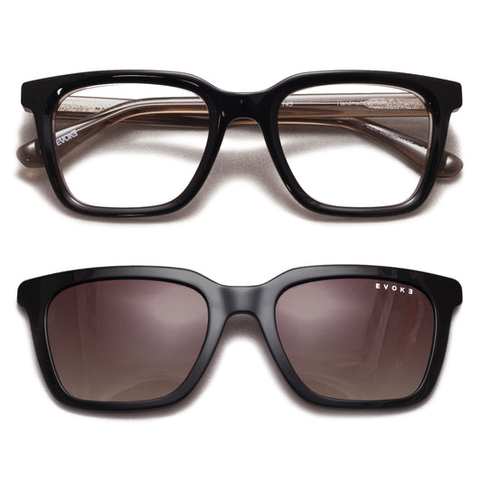 ÓCULOS DE GRAU EVOKE CLIP ON SQUARE II G01 BROWN CRYSTAL