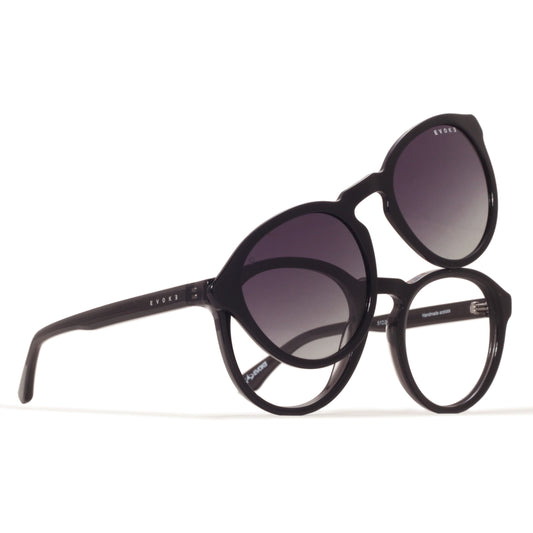 ÓCULOS DE GRAU EVOKE CLIP ON ROUND II H01 CRYSTAL GRAY