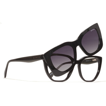 GAFAS GRADUADAS EVOKE CLIP ON FATALE A01P BLACK SHINE GRAY GRADIENT