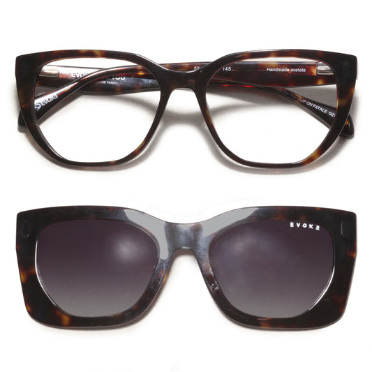 ÓCULOS DE GRAU EVOKE CLIP ON FATALE G21P SHINE TURTLE GRAY GRADIENT