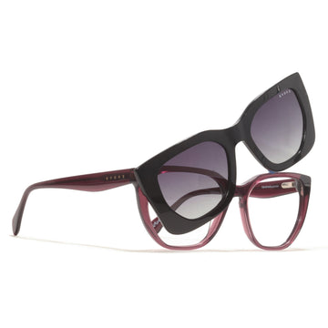 ÓCULOS DE GRAU EVOKE CLIP ON FATALE R02P CRYSTAL LILAC GRAY GRADIENT