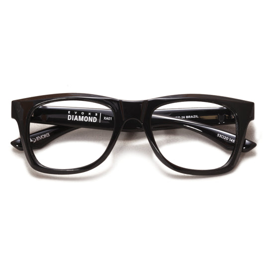 ÓCULOS DE GRAU EVOKE OPTICAL DIAMOND XA01 BLACK SHINE