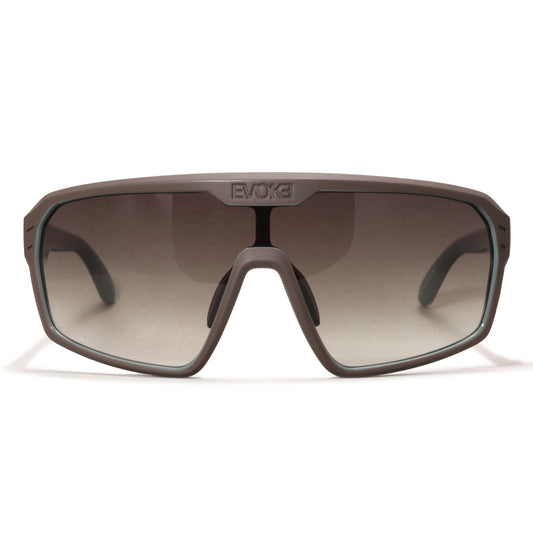 ÓCULOS DE SOL EVOKE BLOCK FLOW H12 HAZELNUT MATTE AQUAMARINE BROWN GRADIENT