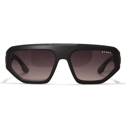 ÓCULOS DE SOL EVOKE FLAT DIAMOND A12 BLACK MATTE GOLD GRAY GRADIENT