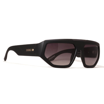 ÓCULOS DE SOL EVOKE FLAT DIAMOND A12 BLACK MATTE GOLD GRAY GRADIENT