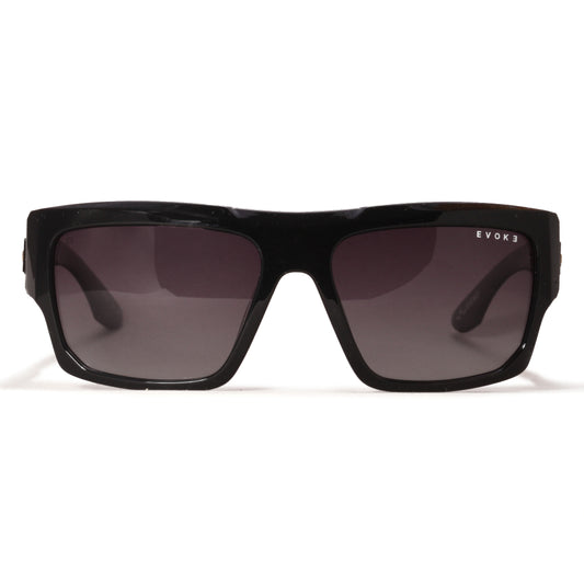 ÓCULOS DE SOL EVOKE THE BOX A01P BLACK SHINE GOLD GRAY GRADIENT POLARIZADO