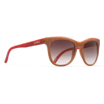 ÓCULOS DE SOL HYBRID II WOOD D01 TEMPLE RED GOLD BROWN GRADIENT