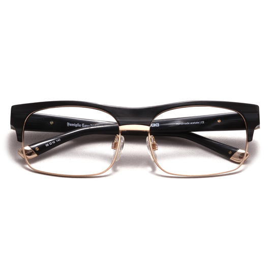 Óculos de Grau Evoke Capo IV E01 BLACK MARBLED GOLD TAM 56 MM