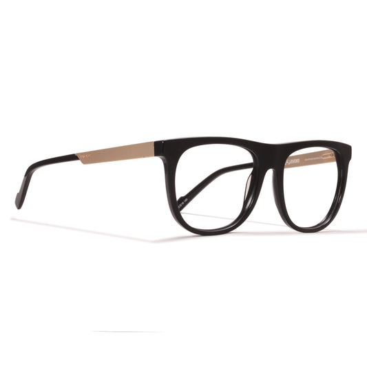 Óculos de Grau Evoke Volt I A01 BLACK SHINE GOLD TAM 55 MM