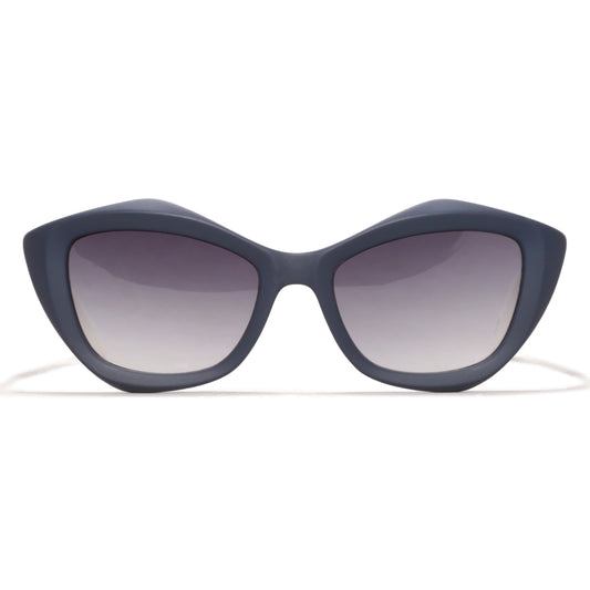 Óculos de Sol Evoke Lilli D01  DARK BLUE MATTE WHITE GRAY GRADIENT TAM 51 MM