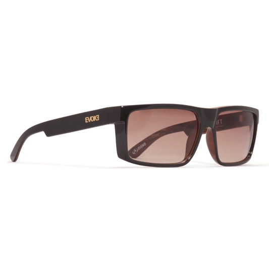 Óculos de Sol Evoke Shift W01 Black Shine Wood Brown Gradient
