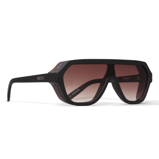 ÓCULOS DE SOL AVALANCHE DIVE WD01 BLACK MATTE RADICA GUN BROWN GRADIENT
