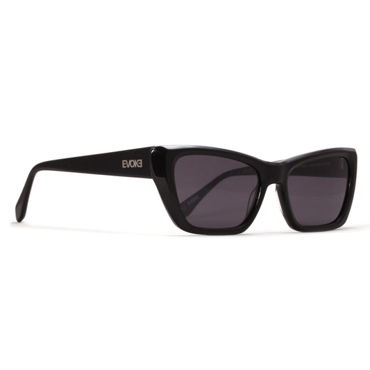 SUNGLASSES EVK 44 A01 BLACK SHINE TOTAL GRAY