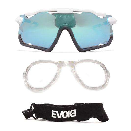 ÓCULOS LIFE PERFORMANCE ELP 01 ENDURANCE B01S WHITE BLACK GREEN MIRROR