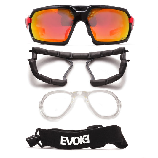 ÓCULOS DE SOL LIFE PERFORMANCE ELP 02 KITE LOOP A09P BLACK RED MATTE RED MIRROR