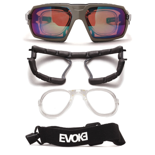 ÓCULOS DE SOL LIFE PERFORMANCE ELP 02 KITE LOOP EA11C  MILITGREEN BLACK  GREEN MIRROR