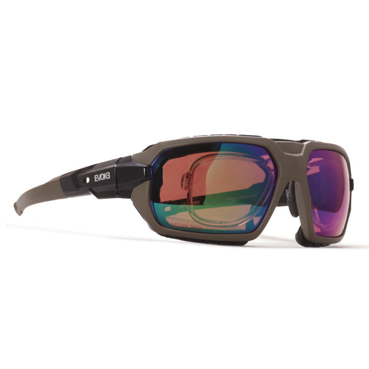 ÓCULOS DE SOL LIFE PERFORMANCE ELP 02 KITE LOOP EA11C  MILITGREEN BLACK  GREEN MIRROR