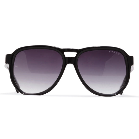 ÓCULOS DE SOL X EOH11 EVK 48 AVIADOR BLACK SHINE GRAY GRADIENT