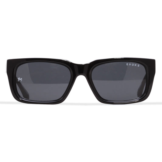 ÓCULOS DE SOL EVOKE X EOH11 EVK 49 BLACK SHINE GRAY TOTAL
