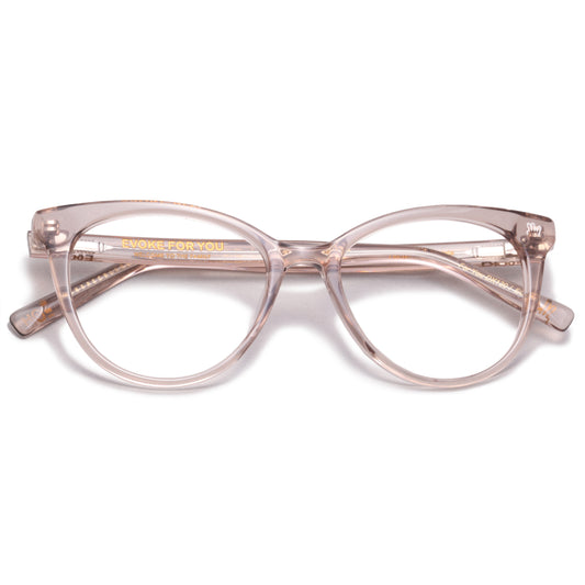 SUNGLASSES X EOH02 FOR YOU DX130 CAT EYE CRYSTAL BROWN